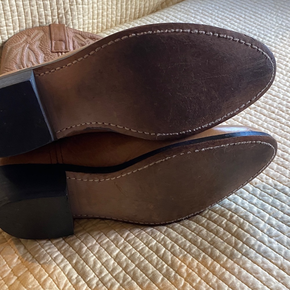 Laredo Men Sz 9 Jacksonville Collection 13" Cowboy Boots Deertan Foot & Top - Picture 5 of 8